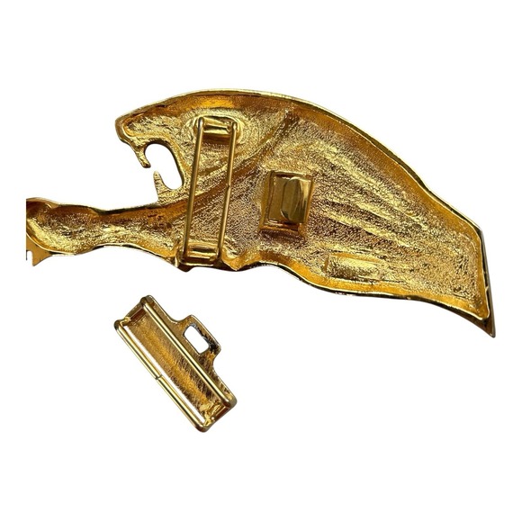 DOTTY SMITH gold‎ Jaguar  belt buckle vintage rare main image 4